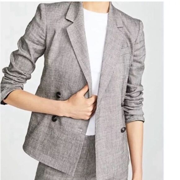 Theory Jackets & Blazers - Theory Linen Double Breasted Blazer